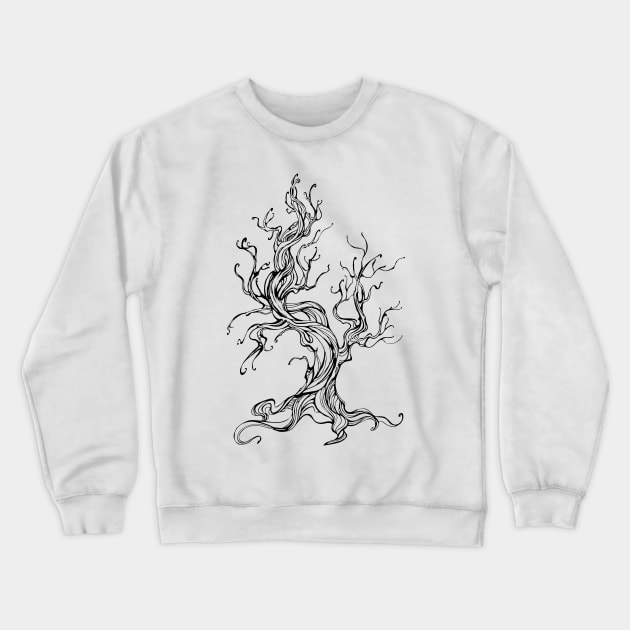 Contour of the Old Tree Crewneck Sweatshirt by Blackmoon9